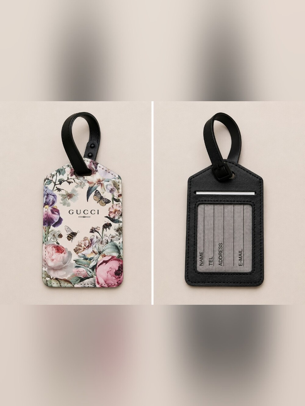 Luggage Tag with Black Strap